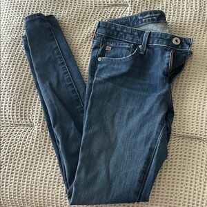 Ag Adriano Goldschmied Blue Skinny Jeans with Stretch